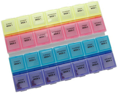 Monthly Pill Box am/pm Pill Organizer box for 7 Days 21 Compartments pill packaging box