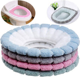 Warm Toilet Seat Cover Mat Bathroom Toilet Pad Cushion with Handle Thicker Soft Washable Close stool Warmer Accessories