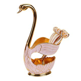 Classy Swan 6 Pcs Spoon Set with Crafted Swan Spoon Holder