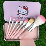 Hello Kitty Complete Makeup Mini Brush Kit with A Storage Box – Set of 7 Pieces