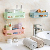 Wall Mounted Drain Soap Box Plastic Storage Rack Suction Bathroom Shelf Washroom Kitchen Storage Basket Holder