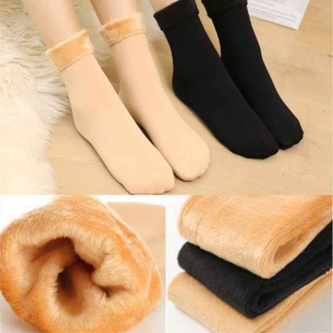 2 Pairs Ladies Velvet Cashmere Warm Socks For Ladies– Thick Wool Socks for Autumn, Winter, Spring