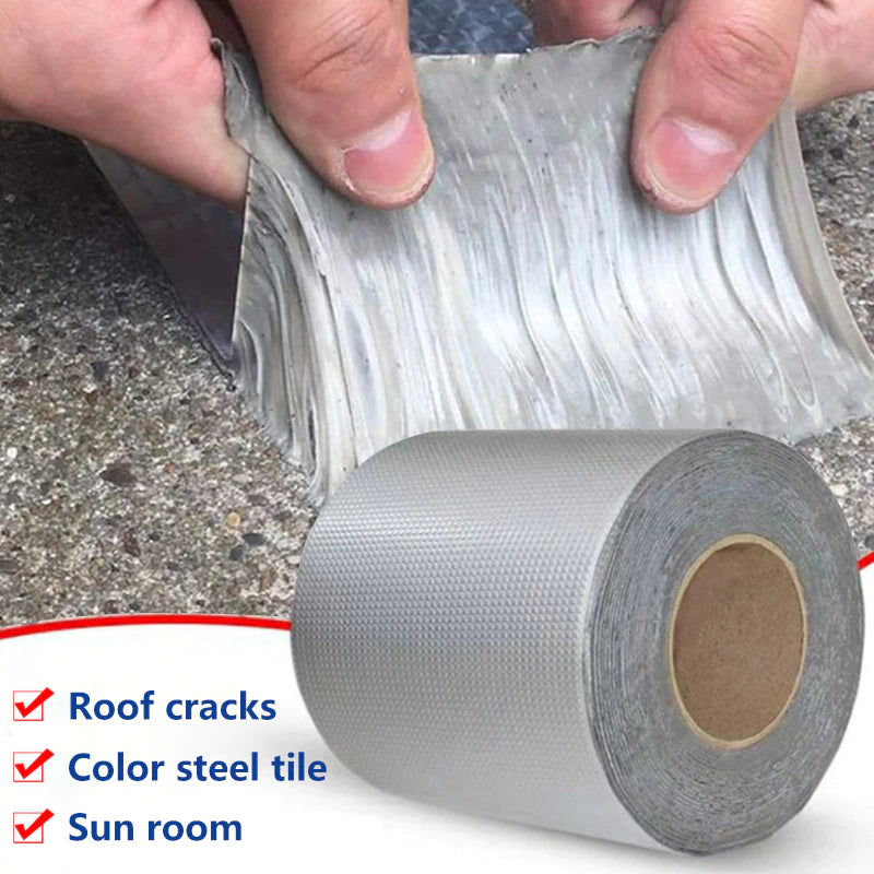 Aluminum Foil Thickened Butyl Waterproof Tape Roof Duct Repair Adhesive Tape 1.5M