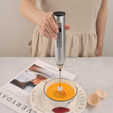 Rechargeable Electric Coffee Mixer Milk Shake Maker Frothier Foamer USB Charging Egg Beater Coffee Beater Handheld 3-Speed Adjustable Blender