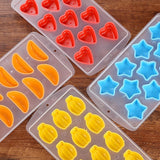 Pack of 3 Safety Silicone Fruit Shape Ice Cube Tray Mold
