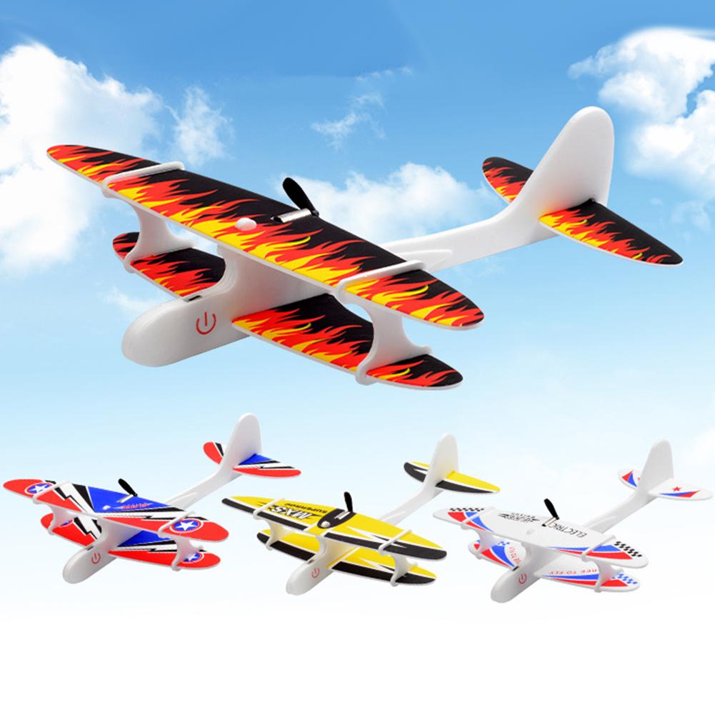 Rechargeable Electric Hand Launch Throwing Airplane Capacitor Glider Aircraft Inertial Foam Plane Model Outdoor For Children