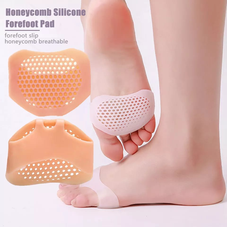 2 Pair (4PCS) Silicone gel Tip Toe Anti Heel Half breathable foot protectors super soft Feet Fingers Protector