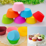 Pack Of 12 - Silicone Cup Cake Molds - Multicolor