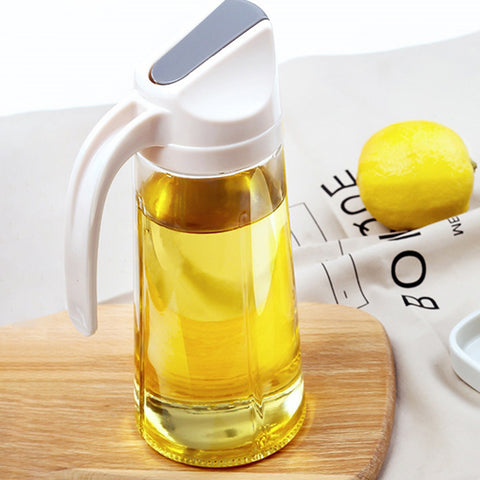 Glass Oil Jar Home Leak Proof Oil Bottle Kitchen Automatic Opening And Closing Seasoning Oil Bottle Vinegar Bottle