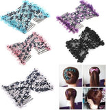 (Pack of 2) Magic Hair Clip Beads Stretchy Double Comb Hair Disk With Elastic