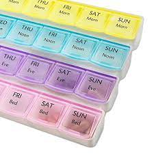 Monthly Pill Box am/pm Pill Organizer box for 7 Days 21 Compartments pill packaging box