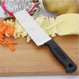 (Pack of 2) French Fry Cutters Stainless Steel Wave Knife Potato Cutting Machine Corrugated Knife Cutting French Fries Corrugated Cutter
