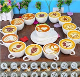 Pack Of 16 Pcs Coffee Stencil Template Set